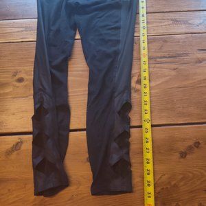 Athleta workout leggings with side calf detail